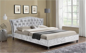 Georgio Fabric Bed - Silver
